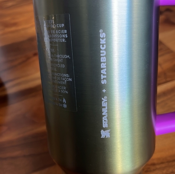 NEW Summer Starbucks x Stanley Summer 2024 Collab 40 Oz Tumbler Gold Pink - Picture 7 of 7